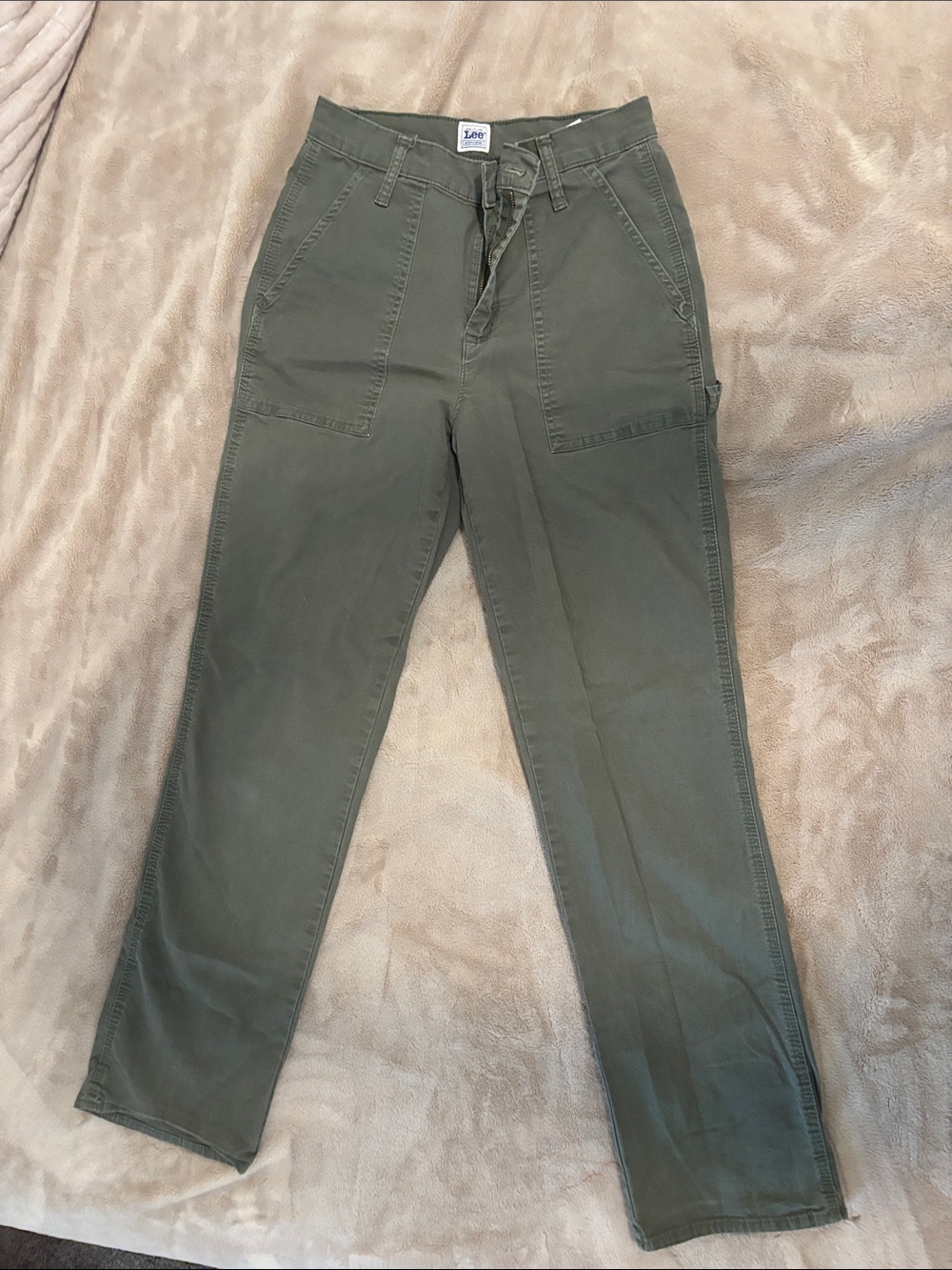 Lee Green Casual Cotton Pants